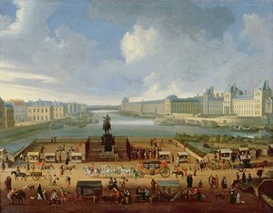 La Senna, il Louvre e il Collegio delle Quattro Nazioni visti dal Pont Neuf, c.1665-70 da French School